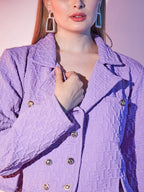 Self Design Coat and Skirt Pair