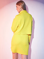 Self Design Coat and Skirt Pair