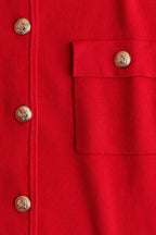 Button Detailed Top And Skirt Set
