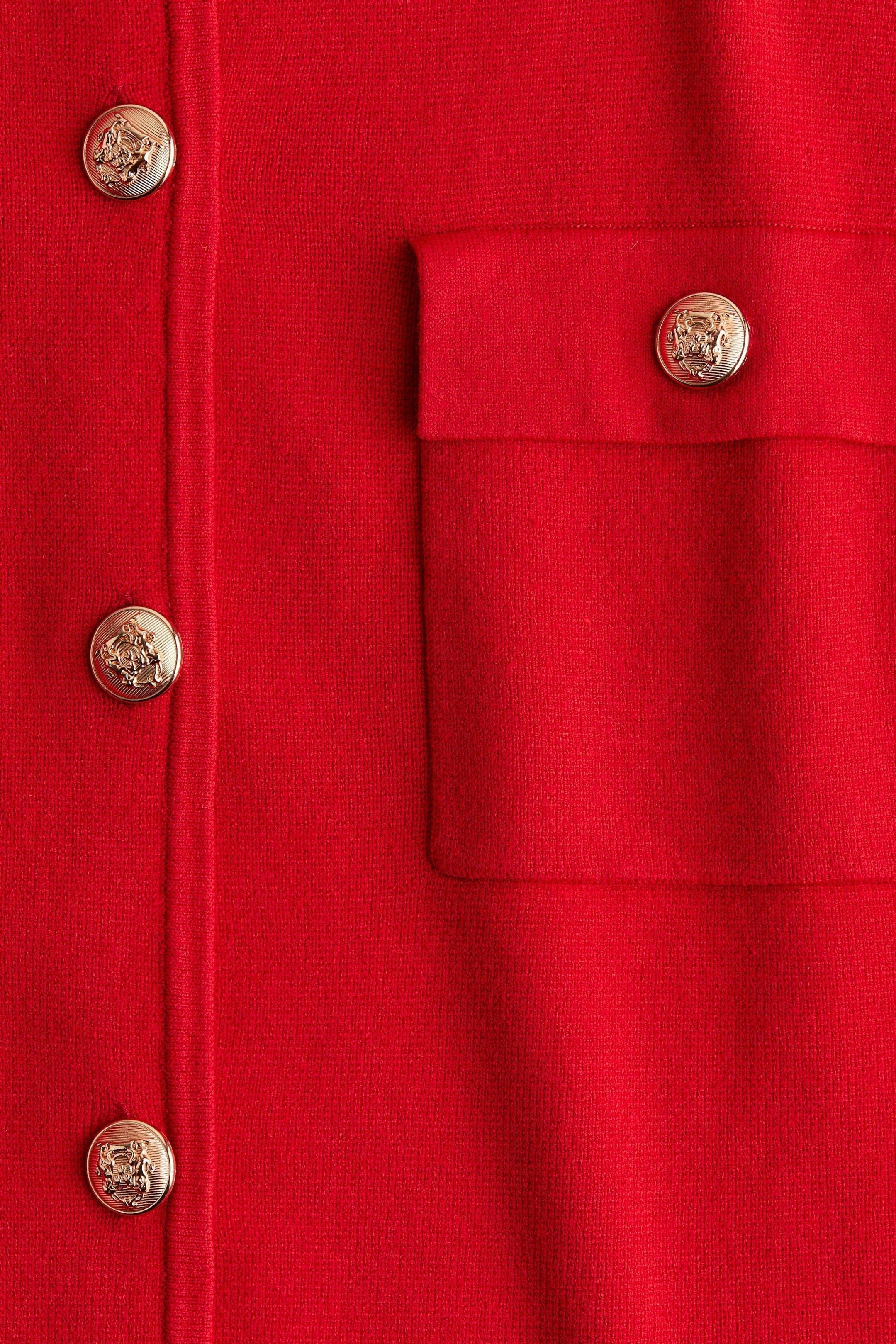 Button Detailed Top And Skirt Set
