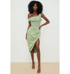 Drape Midi Corset Dress