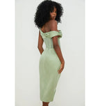 Drape Midi Corset Dress