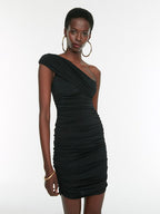 Asymmetric Off-Shoulder Bodycon Dress