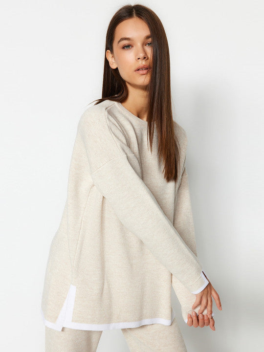 Knitted Sweater And Trouser Set