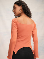 Off-Shoulder Twisted Bardot Top