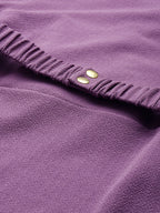 Lavender Notch Collar Belted Dress
