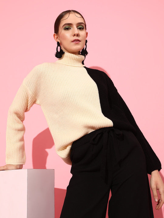 Kia Colourblocked Knitted Sweater