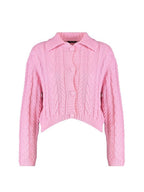 Bayly Pink Cable Knit Cardigan