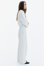 Two Pieces Light grey marl Sweatshirt Set