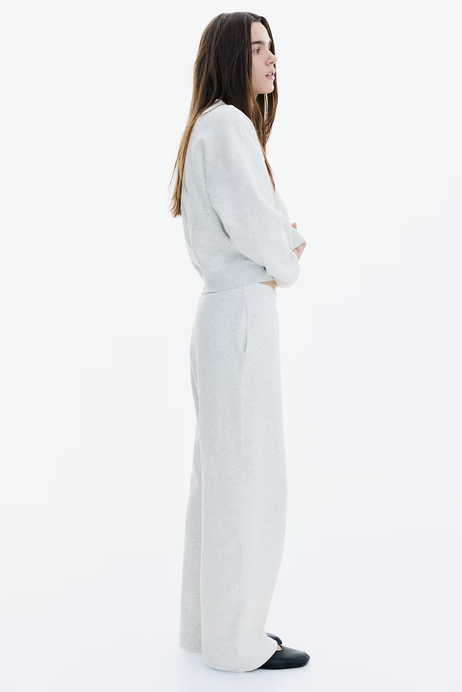 Two Pieces Light grey marl Sweatshirt Set