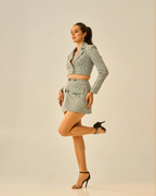 Moon Petals Blazer And Skirt Set