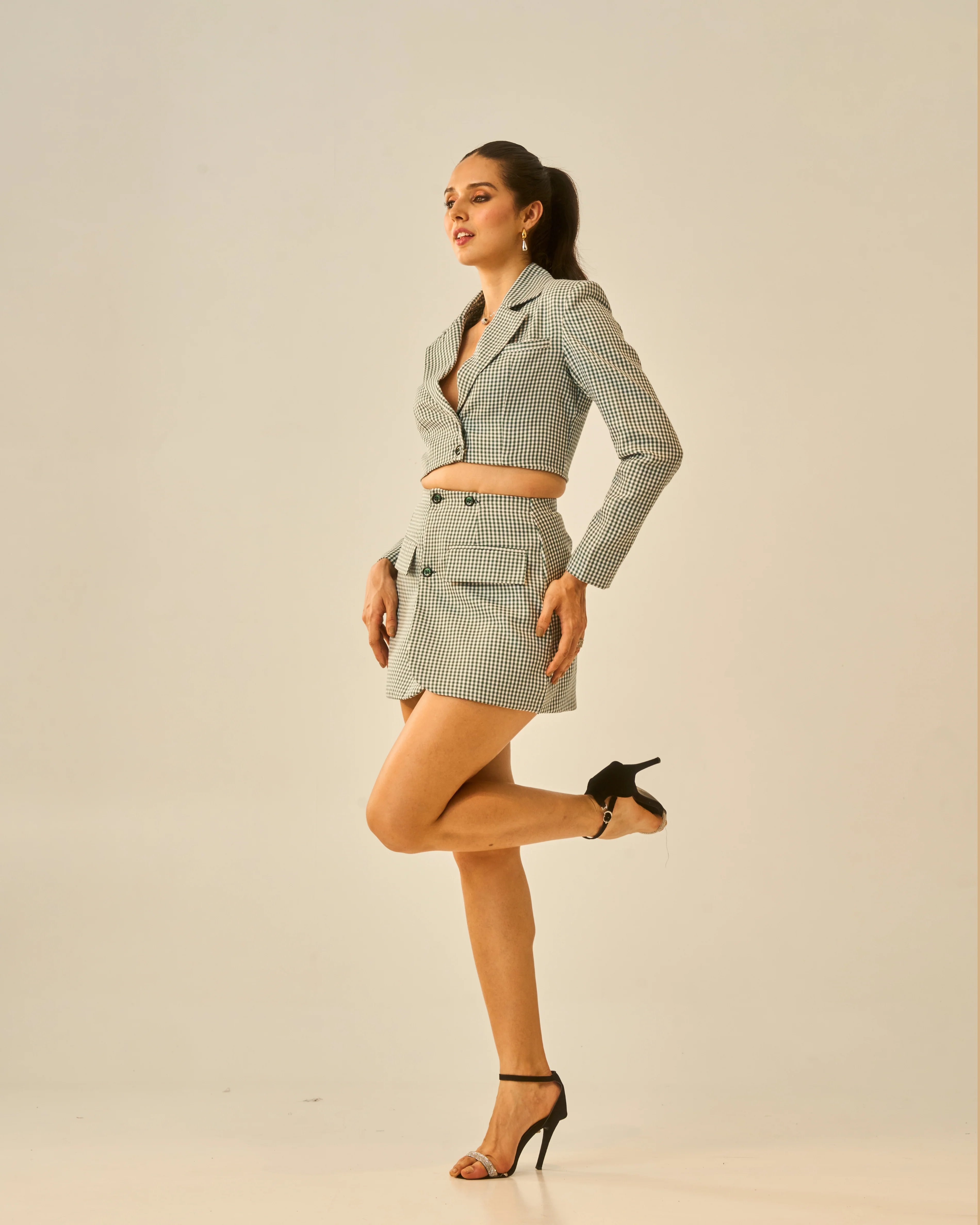 Moon Petals Blazer And Skirt Set
