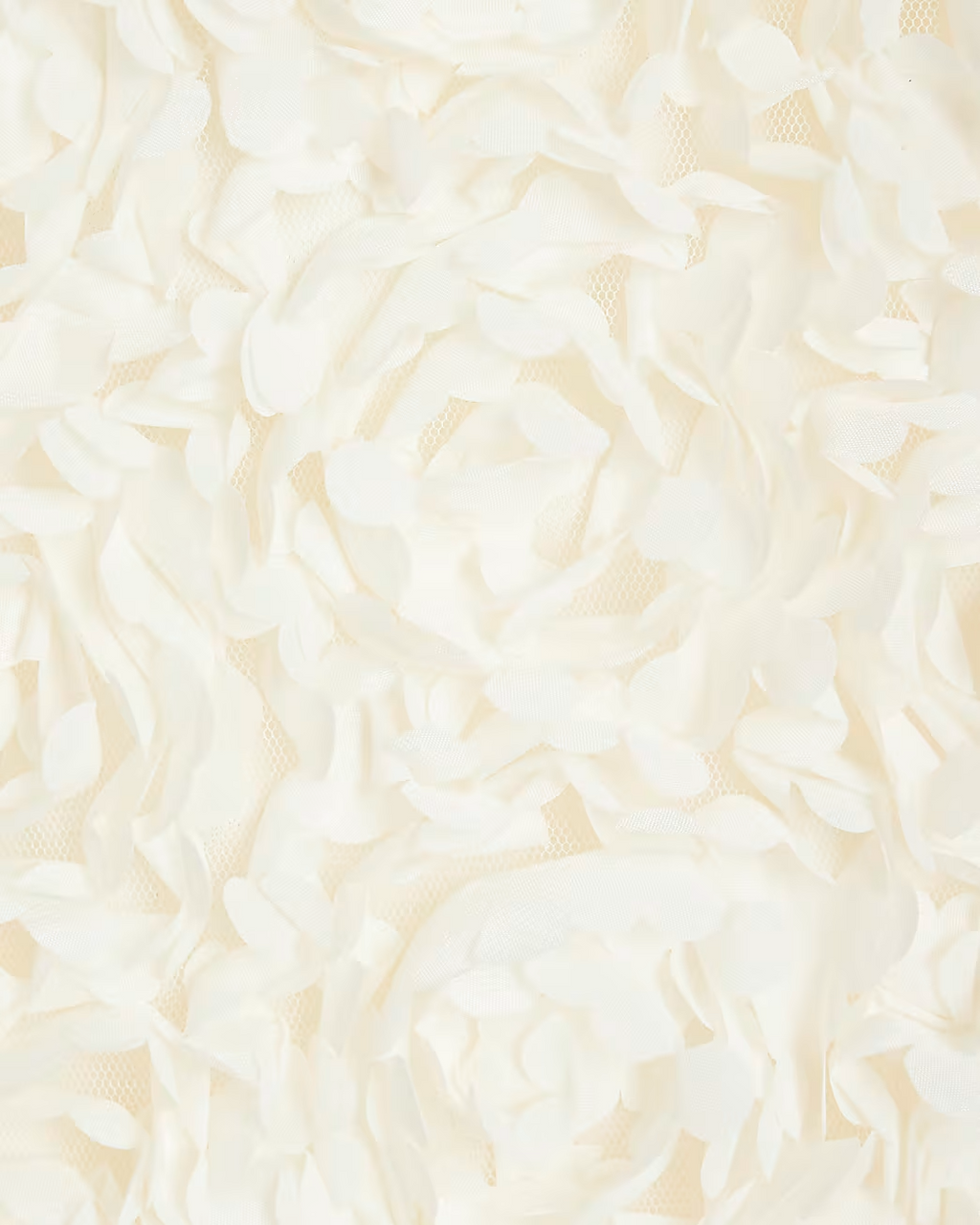 Cream Sleeveless 3D Petal Mini Dress