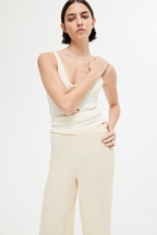 Anna Cream Jersey Trousers