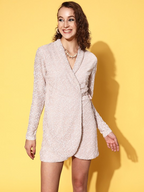 Ariana Solid Shimmer & Sequin Dress