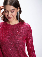 Embellished Sheath Party Mini Dress