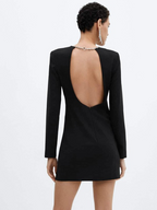 Black Open Back Dress