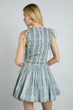 Bubble Mini Dress With Removable Sleeves