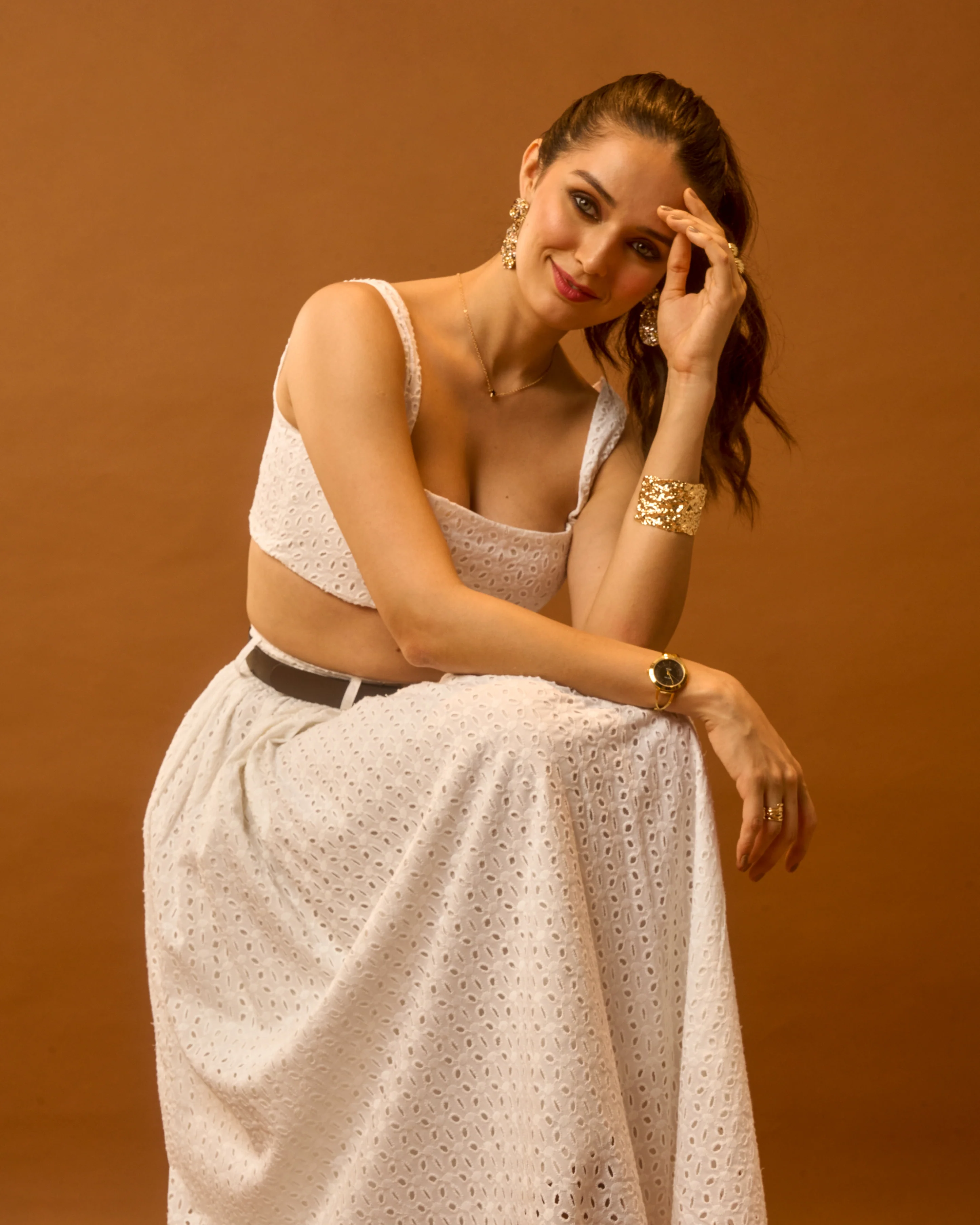 Moon Crop Top And Skirt Co-Ord Set