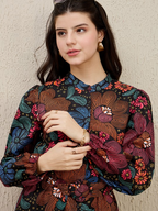 Puff Sleeves Cotton Shirt Dress