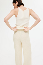 Anna Cream Jersey Trousers