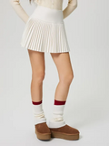 Off White Pleated Skirt