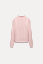 Turtleneck Pink T-Shirt Top