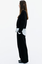Two Pieces Black Sweatshirt Set