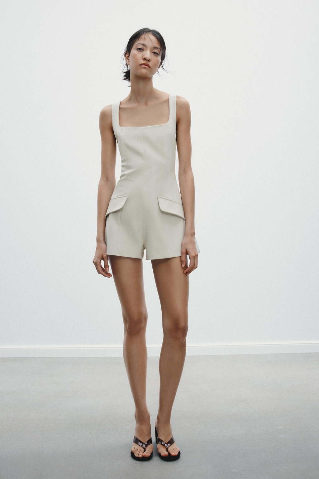 Off-White Short Strappy Jumpsuit