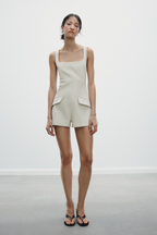 Off-White Short Strappy Jumpsuit