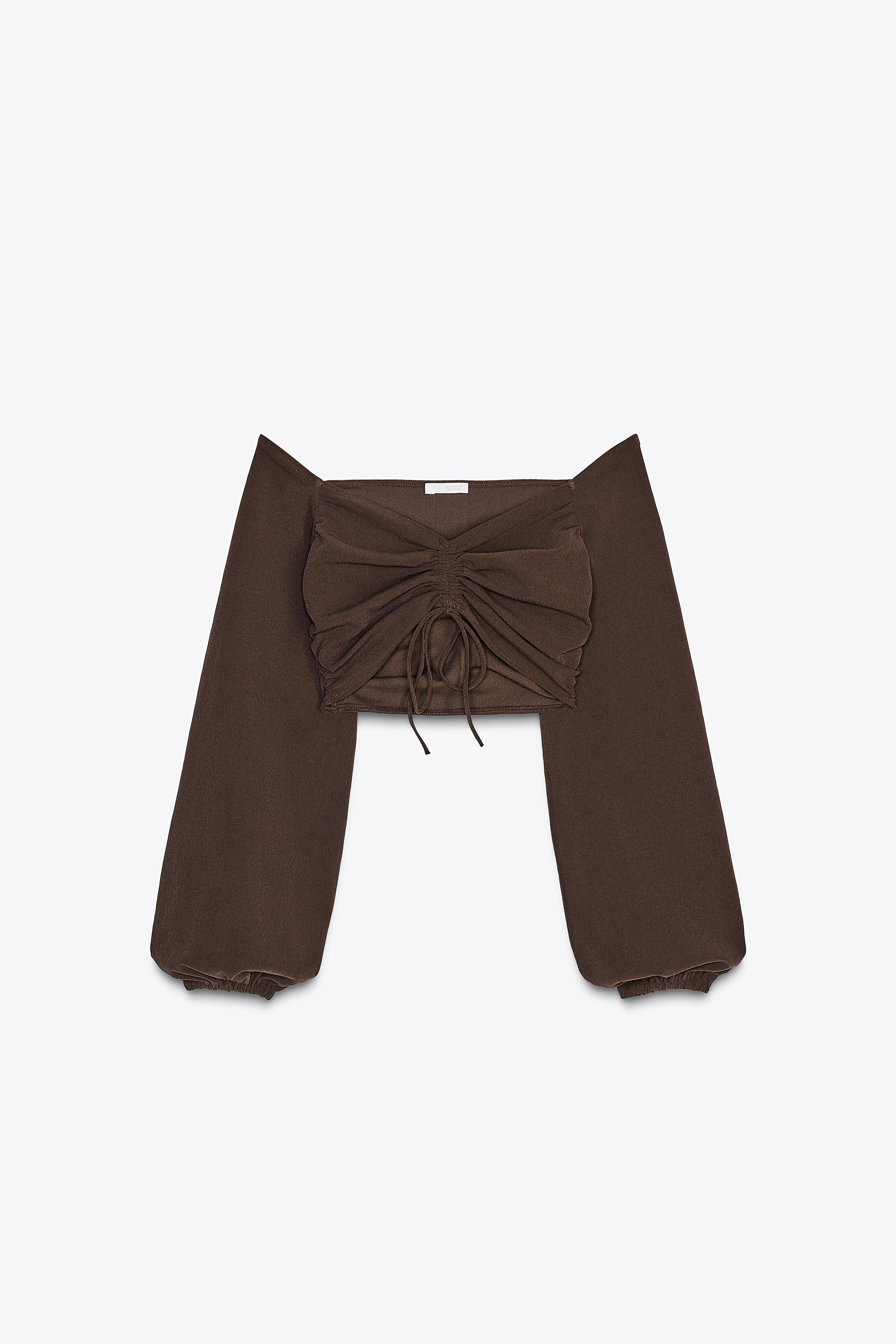 Strech Gathered Crop Top