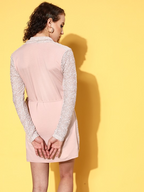Ariana Solid Shimmer & Sequin Dress