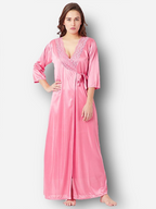 Pink V-Neck Maxi Nightdress