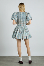 Bubble Mini Dress With Removable Sleeves