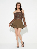 Mackenzie Off-Shoulder Sheer Top