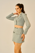 Moon Petals Blazer And Skirt Set
