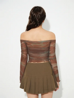 Mackenzie Off-Shoulder Sheer Top