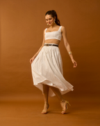 Moon Crop Top And Skirt Co-Ord Set