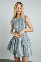 Bubble Mini Dress With Removable Sleeves