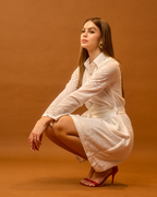 Moon Buttoned Down Dress