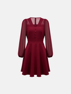 Buttoned A-Line Dress