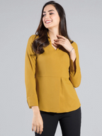 Mustard V-Neck Top