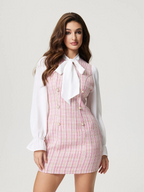 Pink Block Pencil Dress