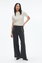 Button-Front Trousers In Grey