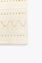 Halter Neck Crochet Mini Dress