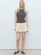Striped Drop-Waist Mini Dress