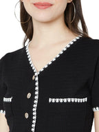 Eloise V-Neck Acrylic Cardigan Sweater