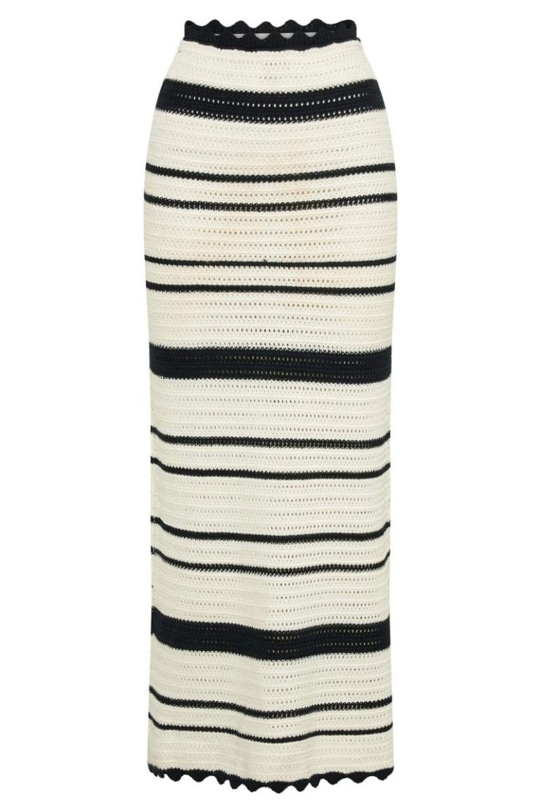 Black-and-white striped co-ord Set