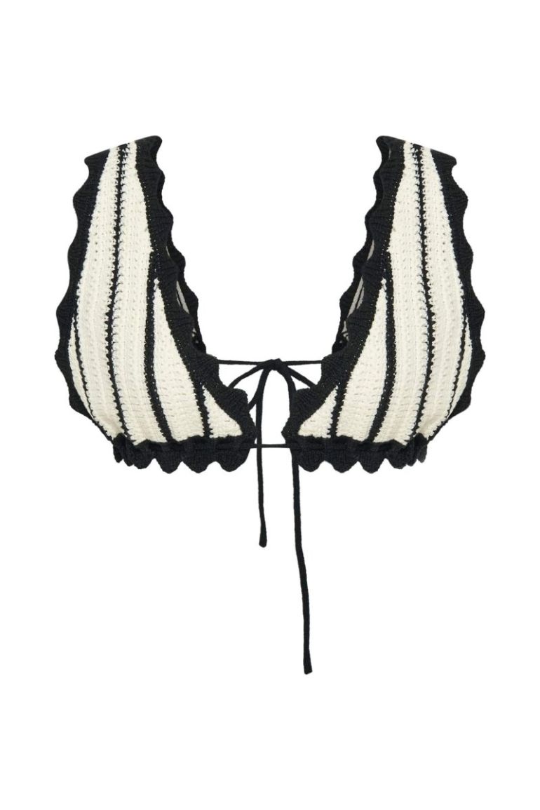 Black-and-white striped co-ord Set
